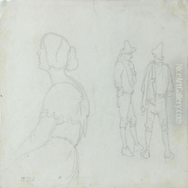 Study Of Woman And Two Men - view 1