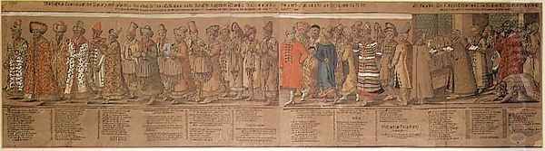 The Great Embassy of Ivan IV 1530-84 of Russia to the Holy Roman Emperor at Regensburg in 1576 - view 1