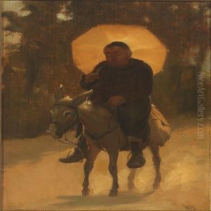 Monk Riding On A Donkey