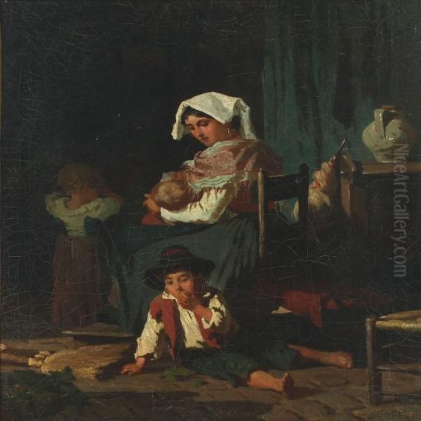Interior With Italian Family - view 1