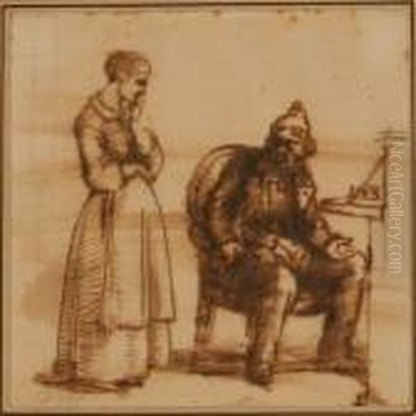 A Woman And Man In A Study - view 1