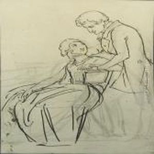 A Gentleman Flirting With Sitting Woman