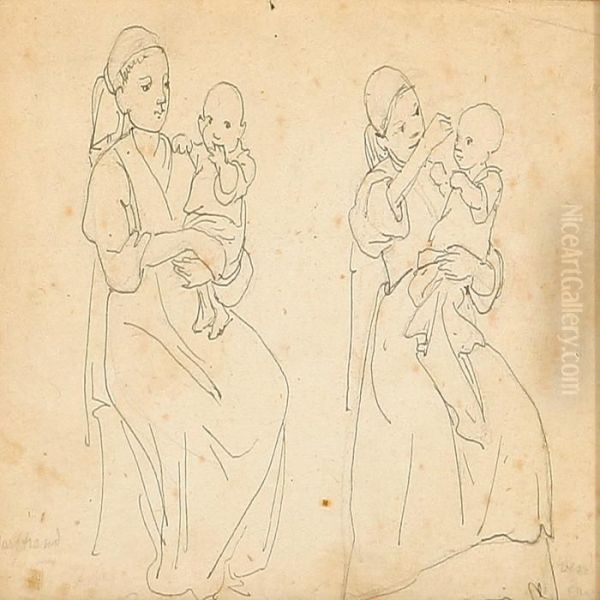 Four Person Scenes, Hence Two On One Sheet And Four In One Frame - view 1