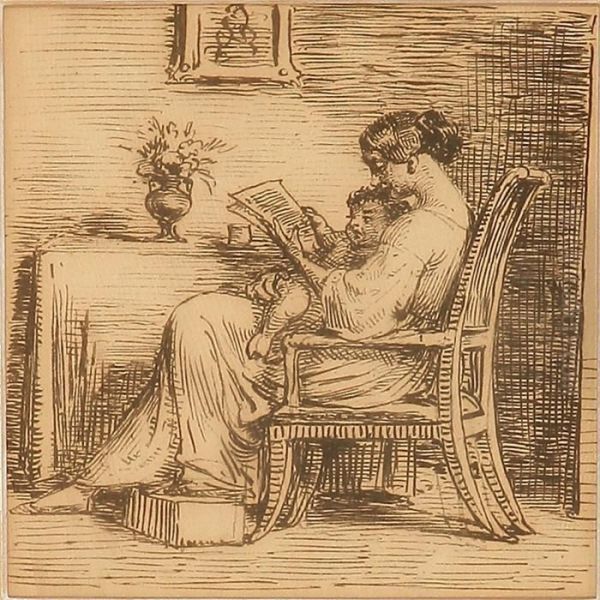 A Mother Reading For Her Child - view 1