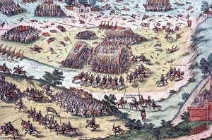The Battle of Moncontour, 3rd October 1569 by Tortorel, J. Perrissin, J. J. &