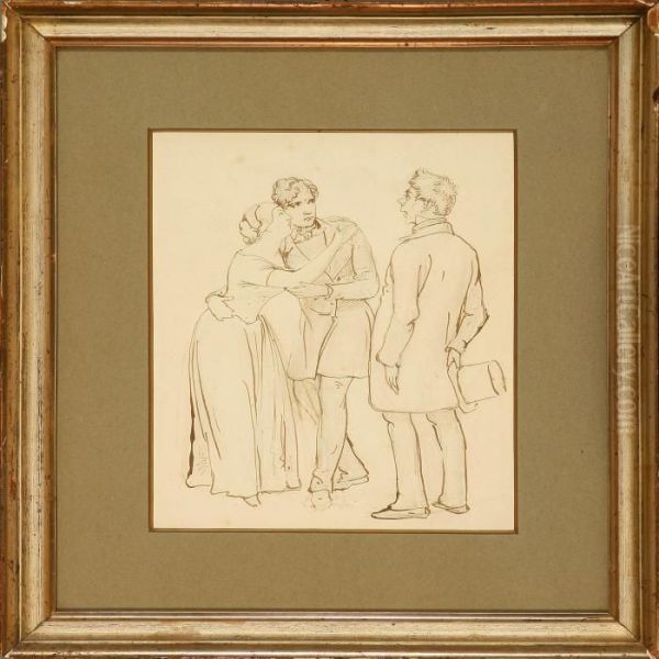 A Young Couple Istaken By Surprise By A Gentleman - view 1