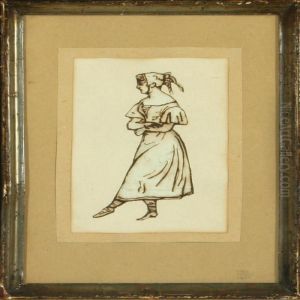 A Dancing Young Woman by Wilhelm Marstrand