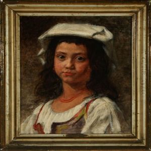 Portrait Of A Young Italian Girl by Wilhelm Marstrand