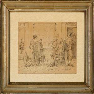 Comedy Scene After Ludvig Holberg by Wilhelm Marstrand