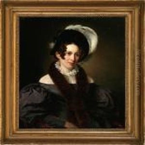 Portrait Of A Lady In A Plum-coloured Dress Portrait Of A Lady In A Plum-coloured Dress