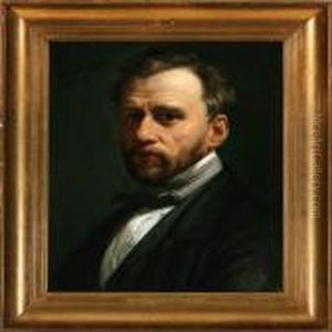 Portrait Of A Gentleman In A Black Jacket And White Shirt Portrait Of A Gentleman In A Black Jacket And White Shirt