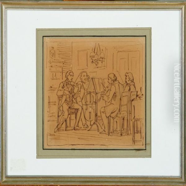 An Interior With Musicians - view 1