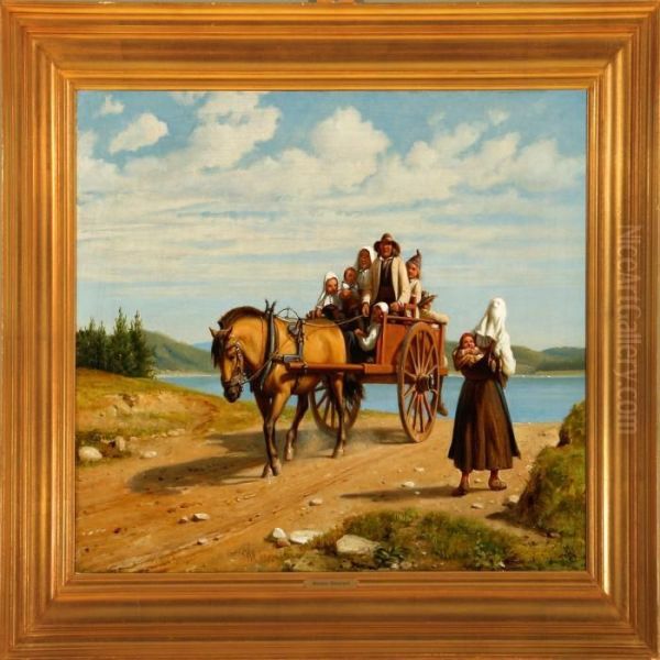 Peasants From Dalarne In Sweden Are Driving To Church - view 1