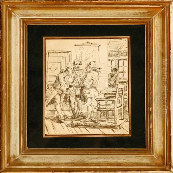Scene After A Ludvig Holberg Comedy And Italian Woman With A Child - view 1