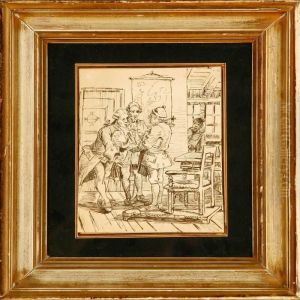 Scene After A Ludvig Holberg Comedy And Italian Woman With A Child by Wilhelm Marstrand