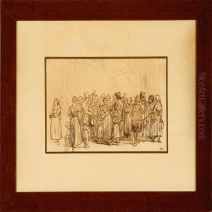 Italian Street Musicians by Wilhelm Marstrand