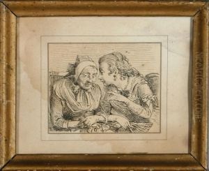 Interior With Two Women by Wilhelm Marstrand