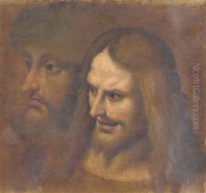Two studies of the head of Christ by Bartolommeo Passarotti