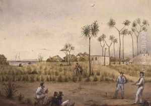 Portable observatory at Cape Upstart, Australia, 1843
