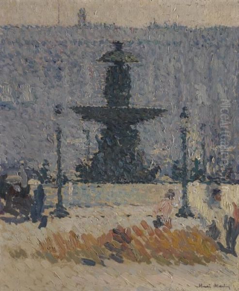 Une Des Fontaines De La Place De La Concorde A Paris - view 1