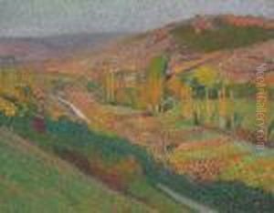 La Vallee Du Vert En Aval De La Bastide by Henri Martin