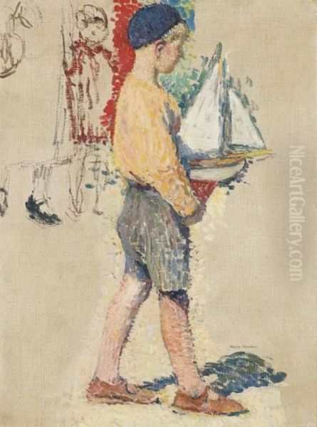 Jeune Garcon Avec Un Bateau - view 1