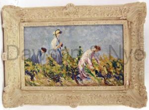 Women In A Field Of Flowers by Henri Martin
