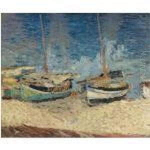 Quelques Barques Echouees Sur La Greve A Collioure