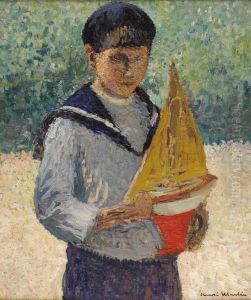 Boy With Sailboat by Henri Martin