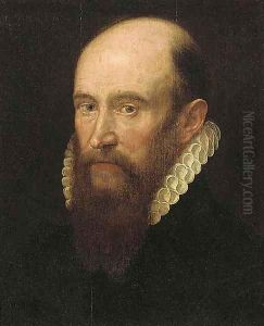 Portrait of a gentleman, small bust-length, with a beard and in a white ruff