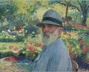 Autoportrait De L'artiste Dans Son Jardin