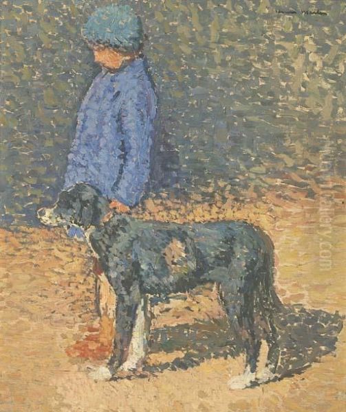 Jeune Fille Et Chien - view 1