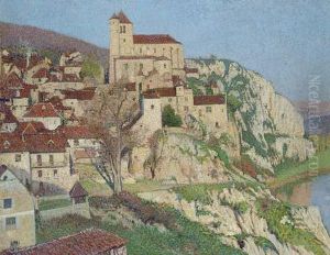 Maisons Sur La Falaise Dans Le Lot