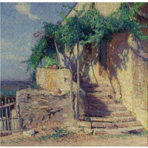 Maison Avec Une Vigne Au Dessus D'un Escalier