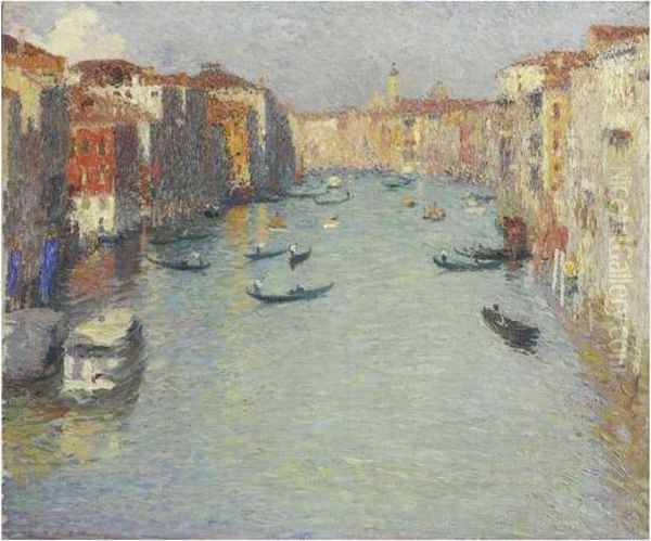 Gondoles Sur Le Grand Canal A Venise - view 1