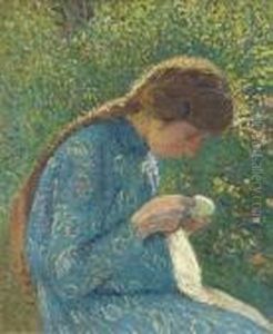 Jeune Fille Cousant