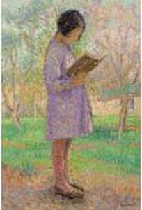 Jeune Fille Lisant by Henri Martin