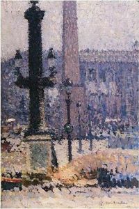 Etude Pour ``les Travaux De La Place De La Concorde' by Henri Martin