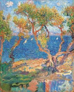 Quelques Oliviers Au Bord De La Mer