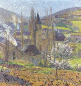 La Bastide Du Vert Au Printemps Vue Depuis La Vigne Du Presbytere by Henri Martin