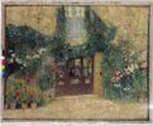 Vue D'un Interieur Sur Un Jardin En Fleurs