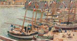 Le Quatorze Juillet Dans Le Port De Collioure
Signed 'henri Martin.' (lower Right) by Henri Martin
