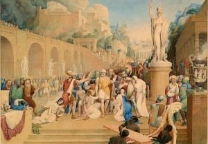 "the Departure Of Regulus As A Hostage To Carthage", Watercolour