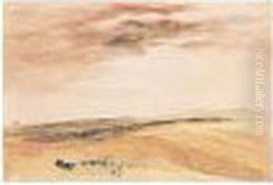 A Shepherd And His Flock In A Coastal Landscape