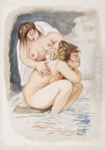 Bagnanti - (1945) by Alberto Martini