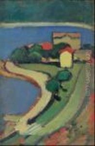 Paesaggio Con Lago (abbozzo Di Lago) by Piero Marussig