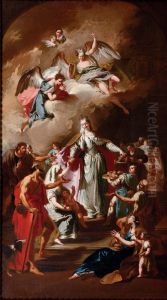 Saint Elizabeth of Thuringia distributing alms by Giambattista Pittoni