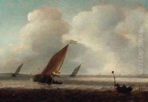 Shipping in a breeze by Jan Porcellis