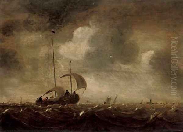 Shipping in stormy seas - view 1