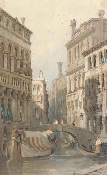 On a Venetian backwater; and Figures on a continental street - view 1